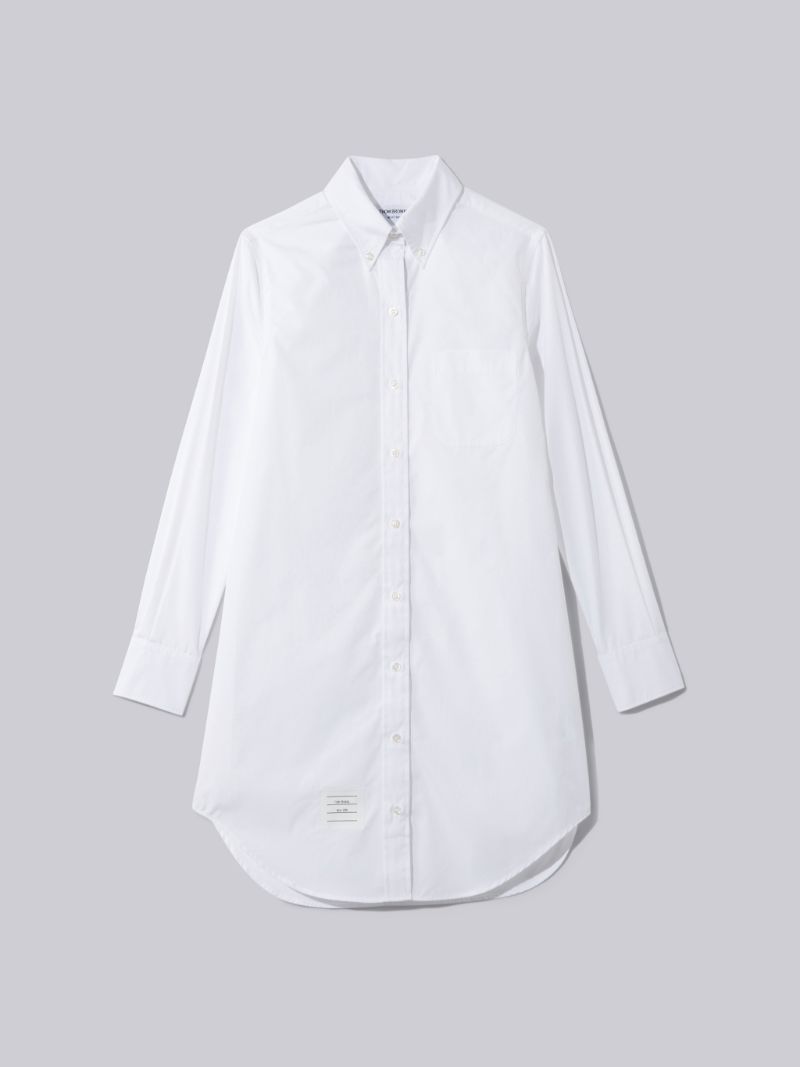 elongated button down shirt