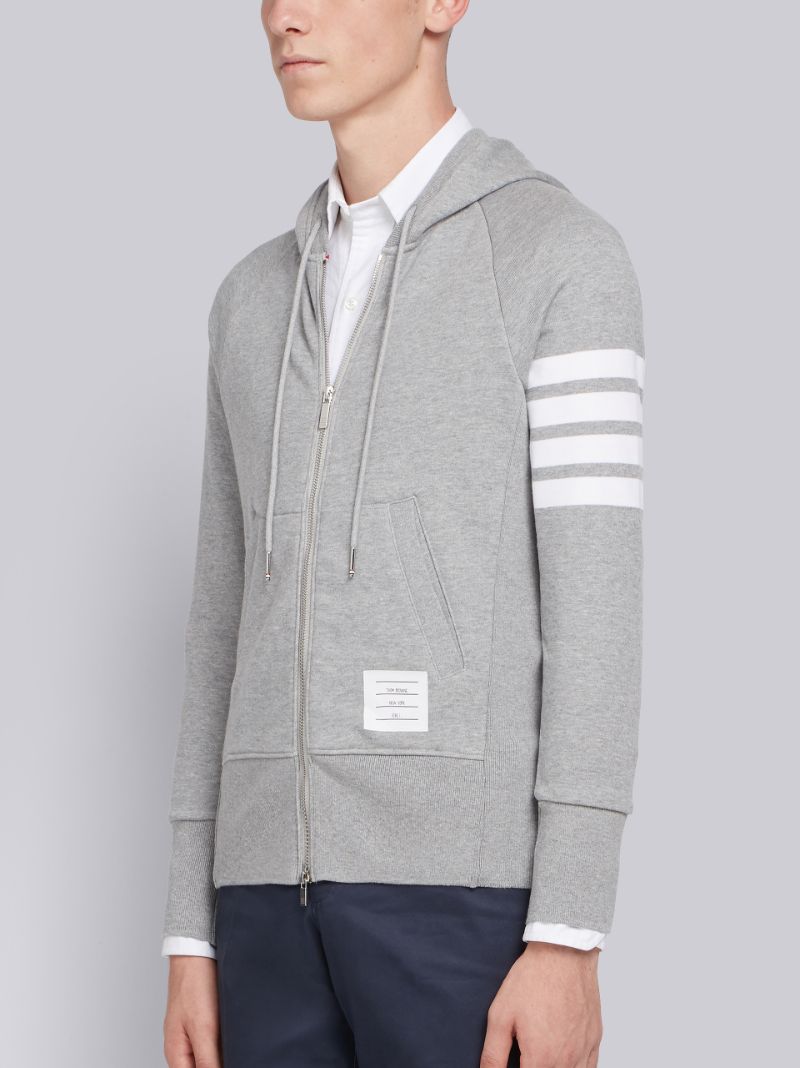 gray zip up sweater