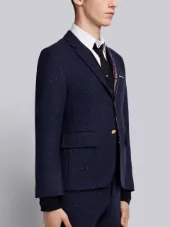 Engineered Lapel Striped Donegal Wool Classic Sport Coat
