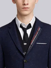 Engineered Lapel Striped Donegal Wool Classic Sport Coat