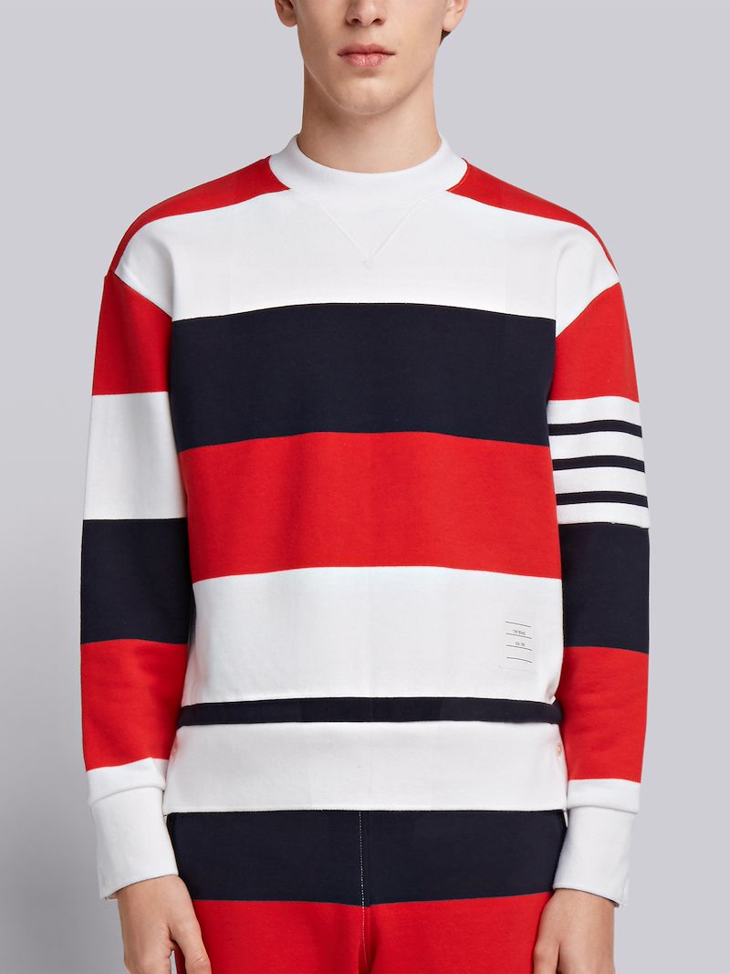 rugby stripe sweatshirt