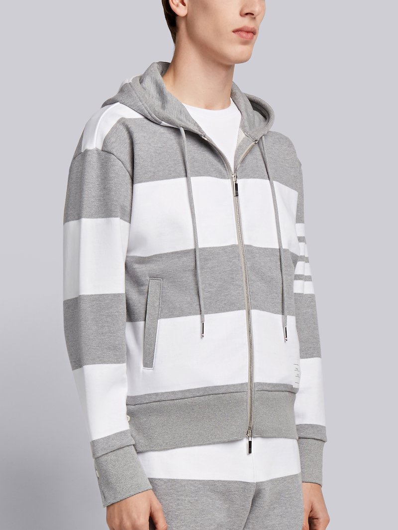 thom browne engineered stripe crew sweat