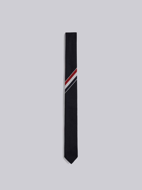 Engineered Stripe Necktie In Wool
