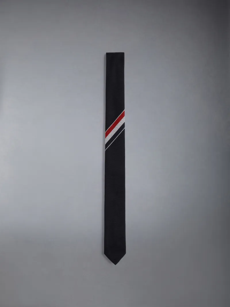 Engineered Stripe Necktie In Wool