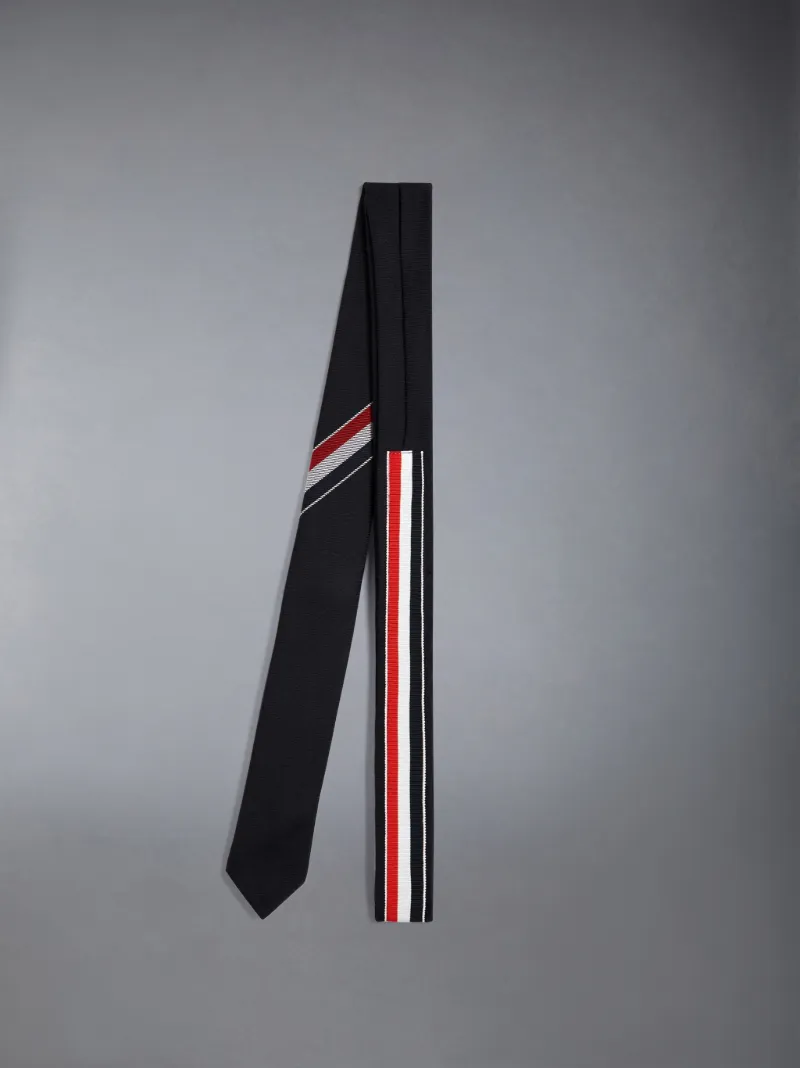 Engineered Stripe Necktie In Wool