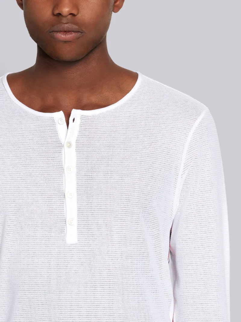 Eyelet Mesh Henley