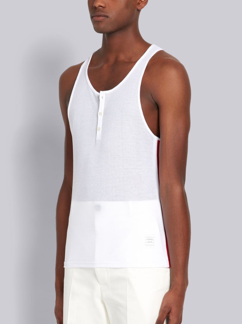 Eyelet Mesh Tank Top | Thom Browne