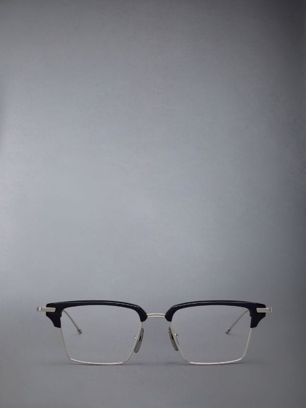 Acetate And Titanium Rectangular Eyeglasses