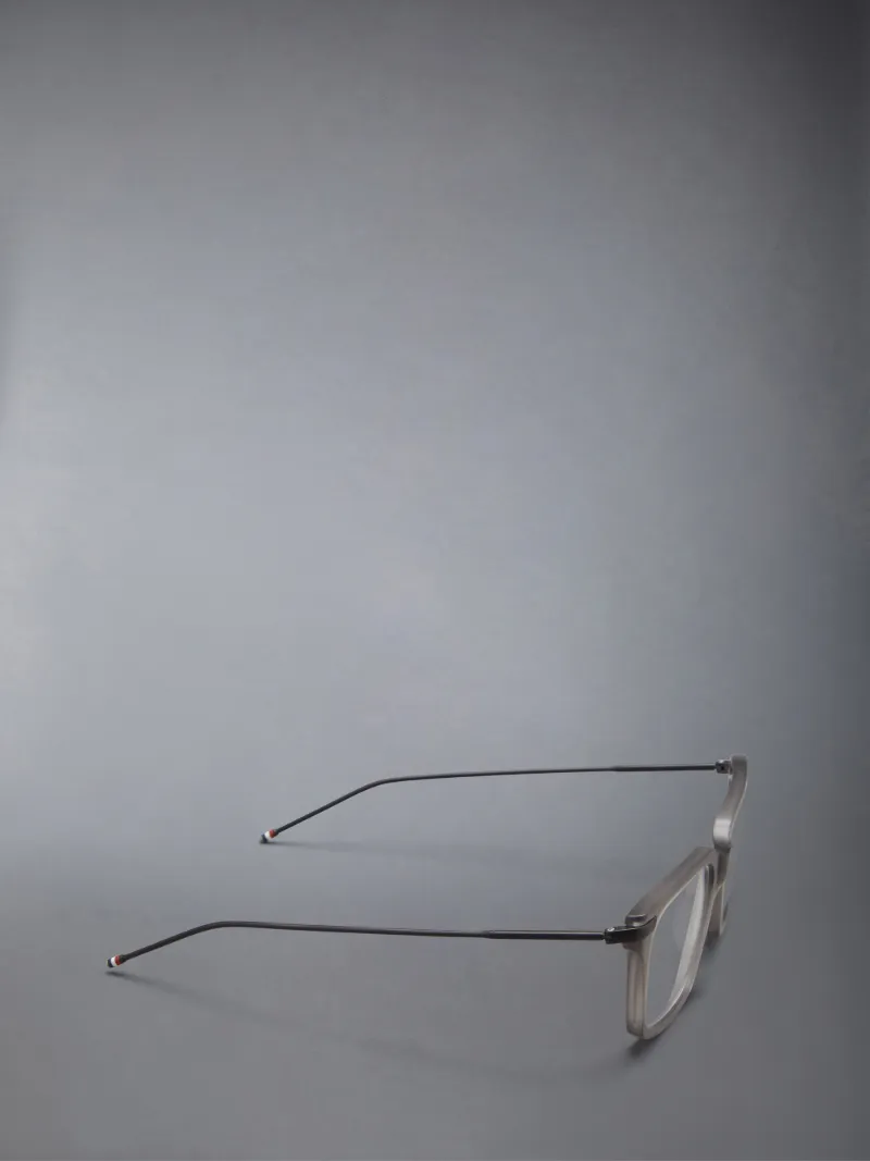 Acetate And Titanium Rectangular Eyeglasses