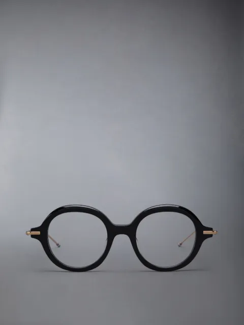 TB911 - Black and Gold Round Glasses | Thom Browne