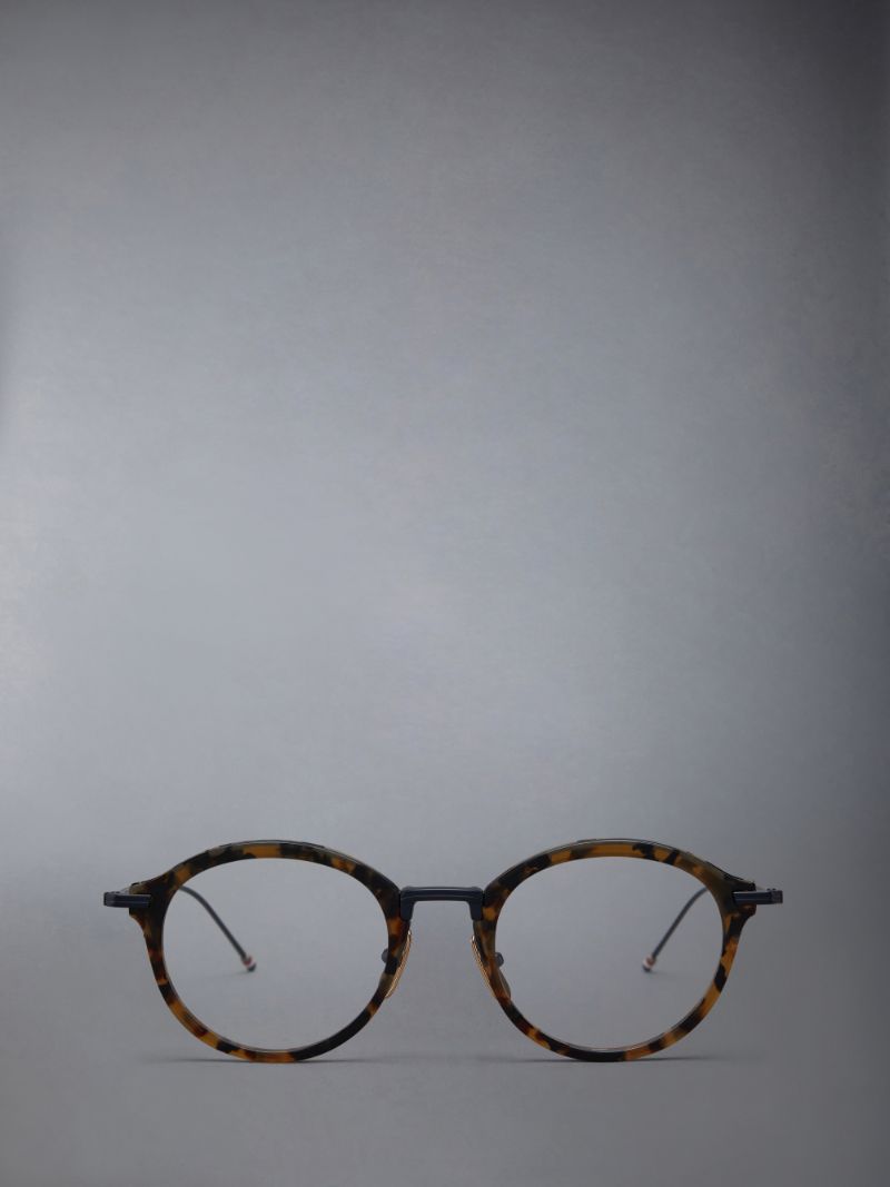 Acetate And Titanium Round Eyeglasses