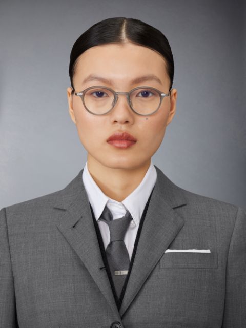 TB011 - Navy and Gold Round Glasses | Thom Browne