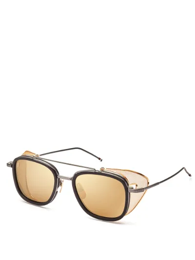 Black & Gold Mesh Side Sunglasses Black & Gold Mesh Side Sunglasses