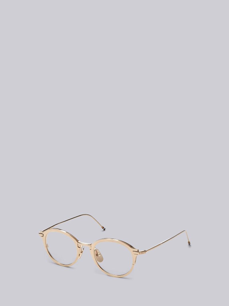 Gold Optical Glasses With Clear Lens Thom Browne Official