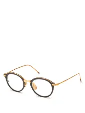 Round Black & Yellow Gold Optical Glasses