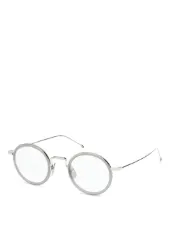 Round Satin Crystal Grey Optical Glasses