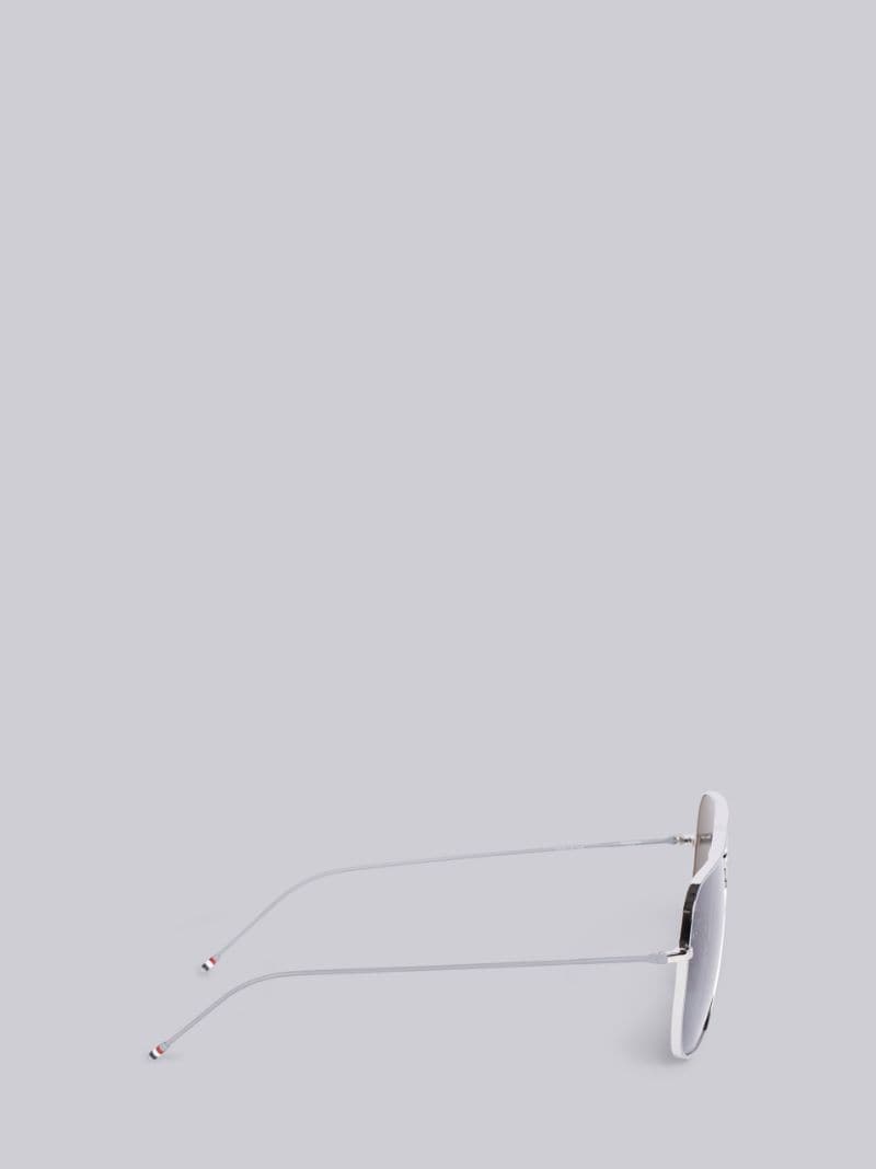 TB114 - Sliver Rectangular Aviator Sunglasses