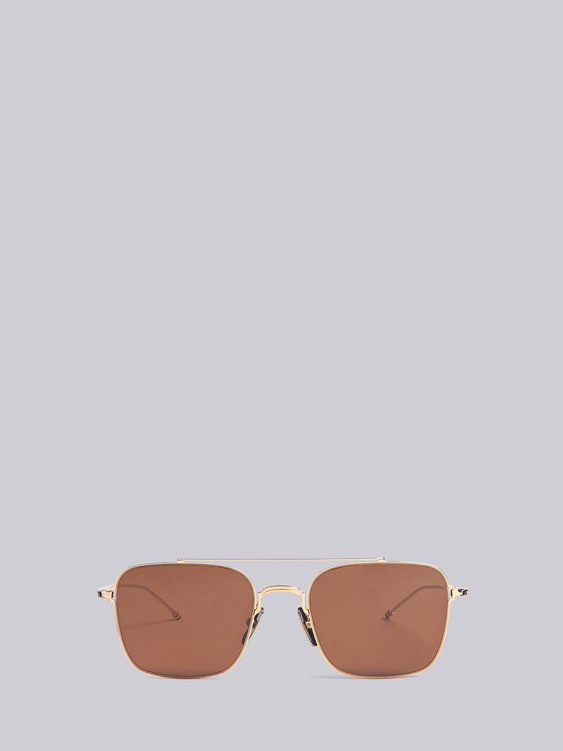 TB120 - White Gold and Silver Aviator Sunglasses