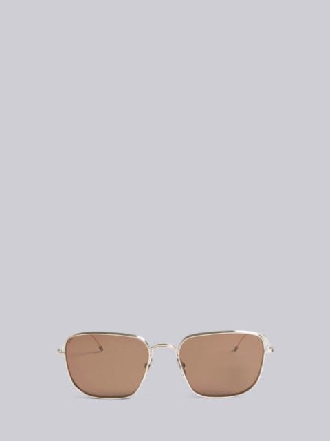 TB918 - Black Iron Squared Aviator Sunglasses | Thom Browne Official