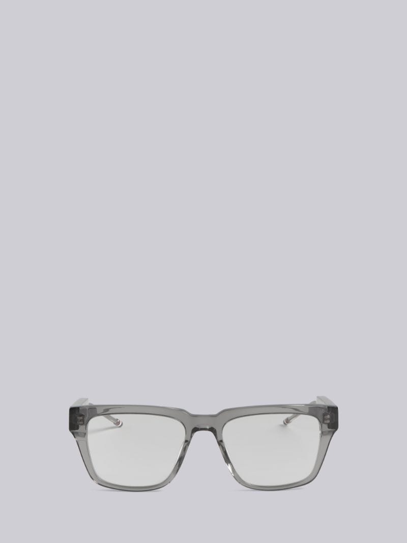 TB715 - サテンクリスタルグレー スクエア 眼鏡グレー | Thom Browne 