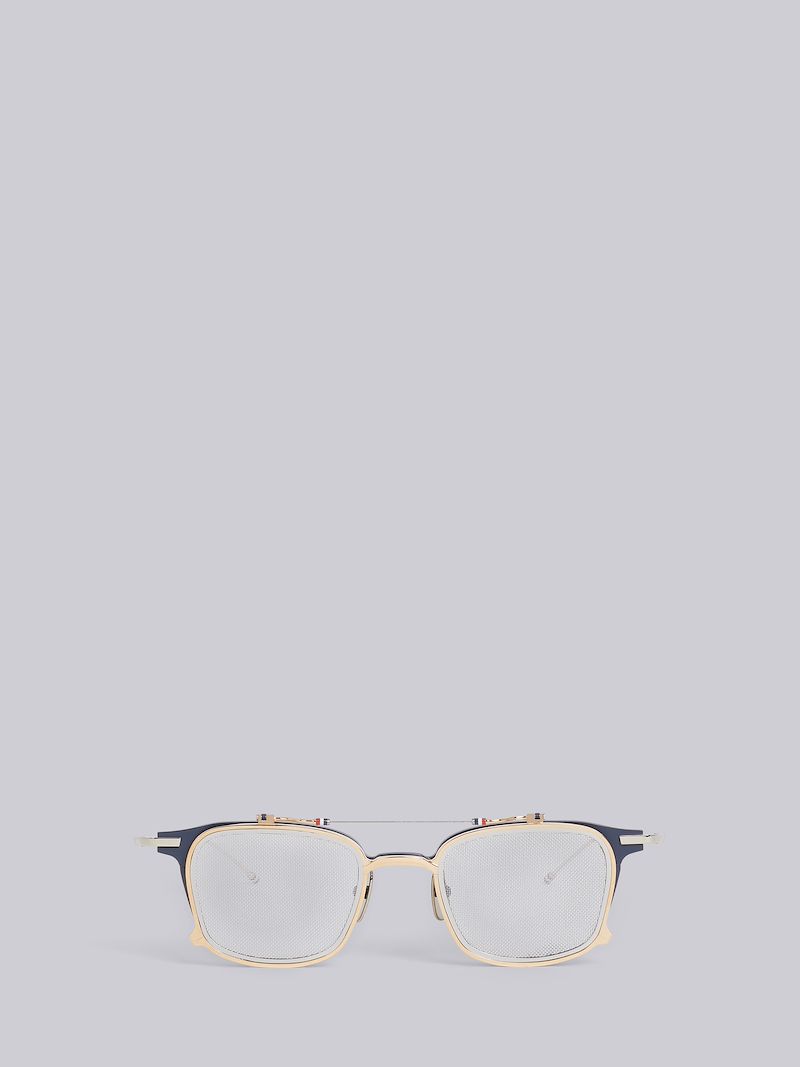 TB817 - Navy Matte Iron Clubmaster Sunglasses