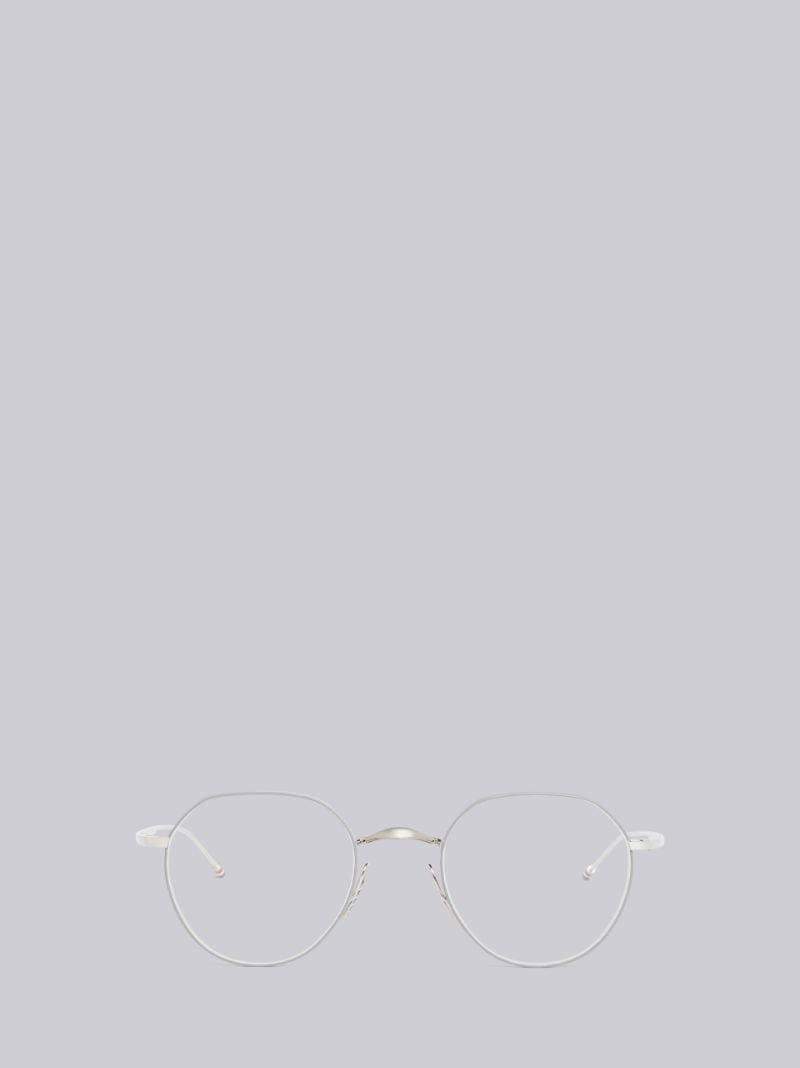 TB914 - Silver Rectangular Eyeglasses