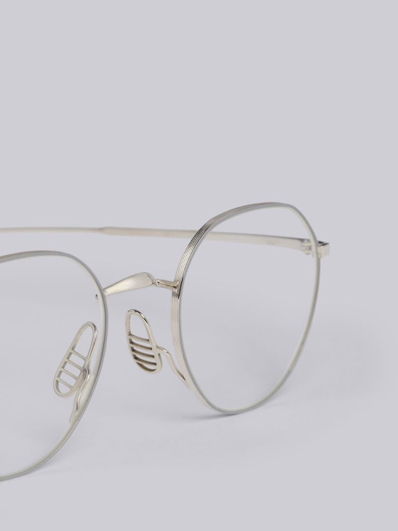 TB914 - Silver Rectangular Eyeglasses