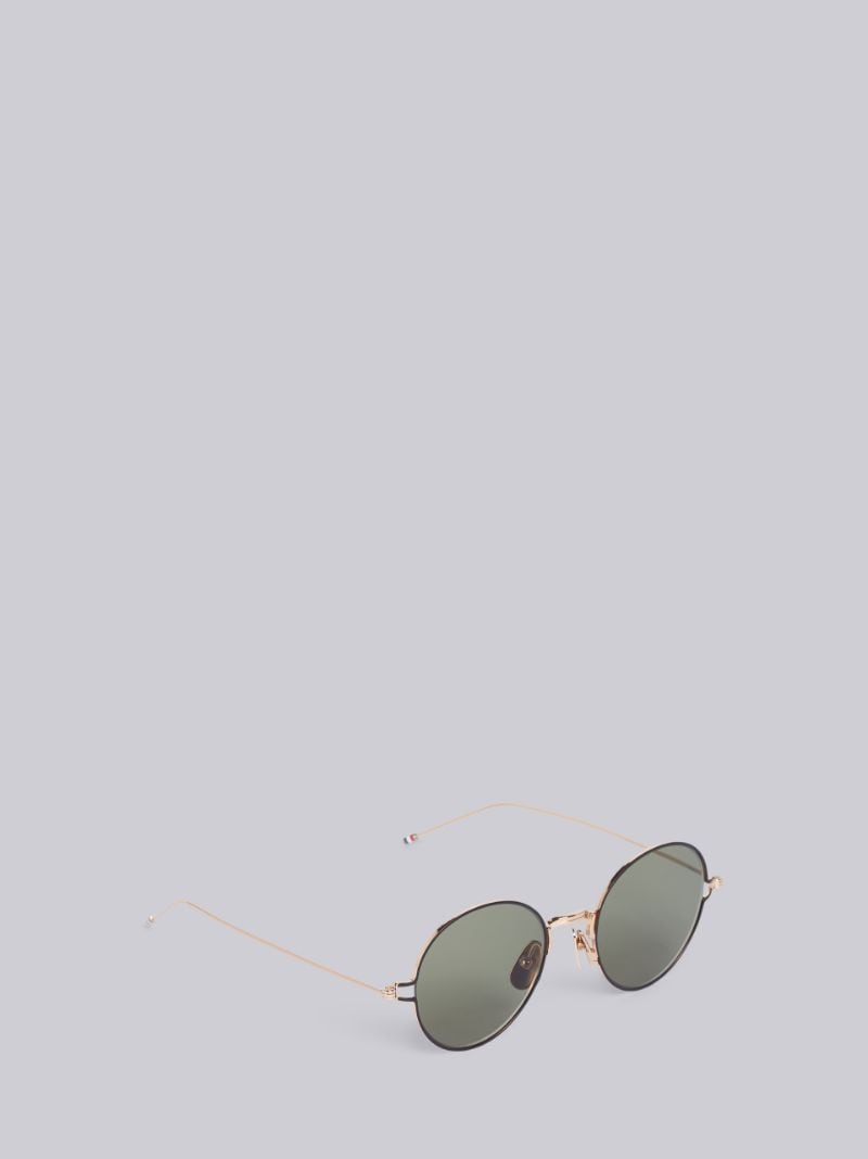 TB915 - Gold Round Eye Sunglasses