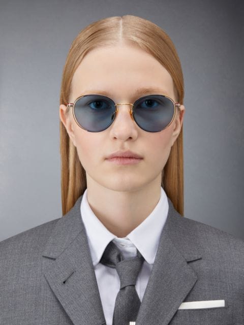 TB106 - Gold Round Sunglasses | Thom Browne