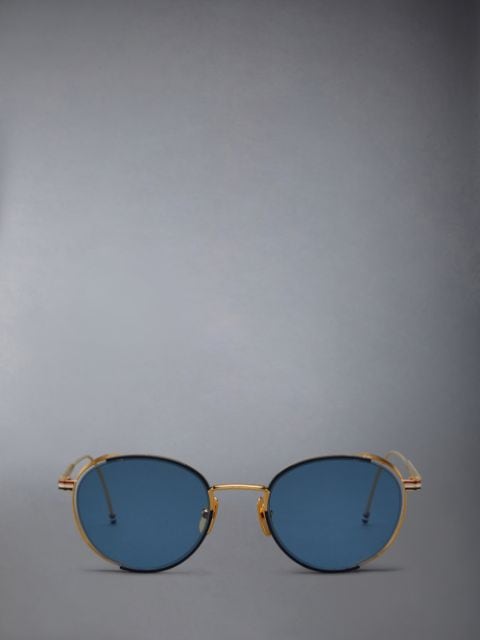 TB106 - Gold Round Sunglasses | Thom Browne