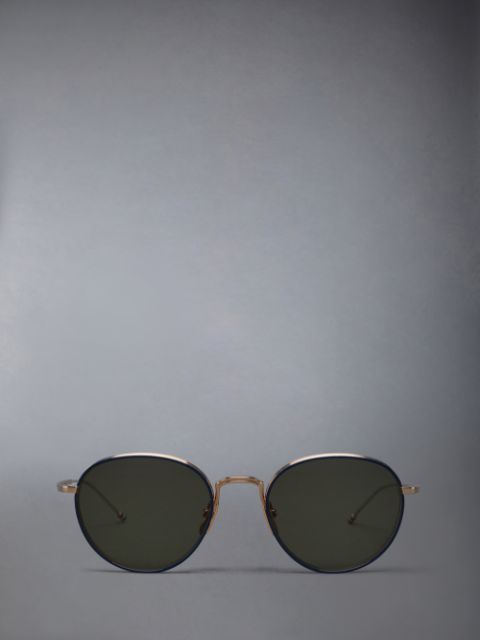 TB106 - Gold Round Sunglasses | Thom Browne