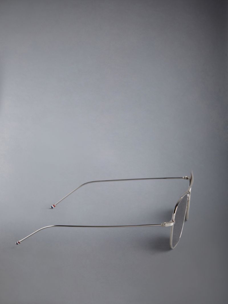 Titanium Squared Aviator Sunglasses