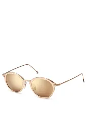 White Gold & Dark Brown Sunglasses