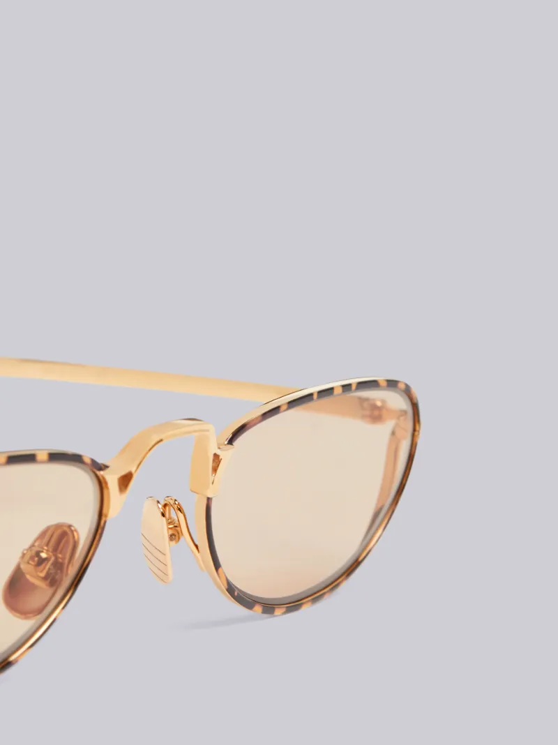 White Gold & Tortoise Sunglasses