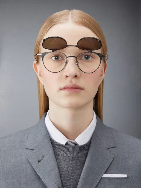 TBS907-50 ホワイトゴールドカラー サングラスメタリック | Thom Browne 公式オンラインサイト