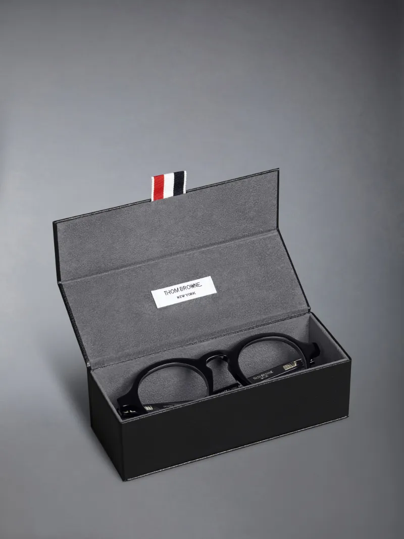アセテート ラウンド 眼鏡ブラック | Thom Browne 公式オンラインサイト