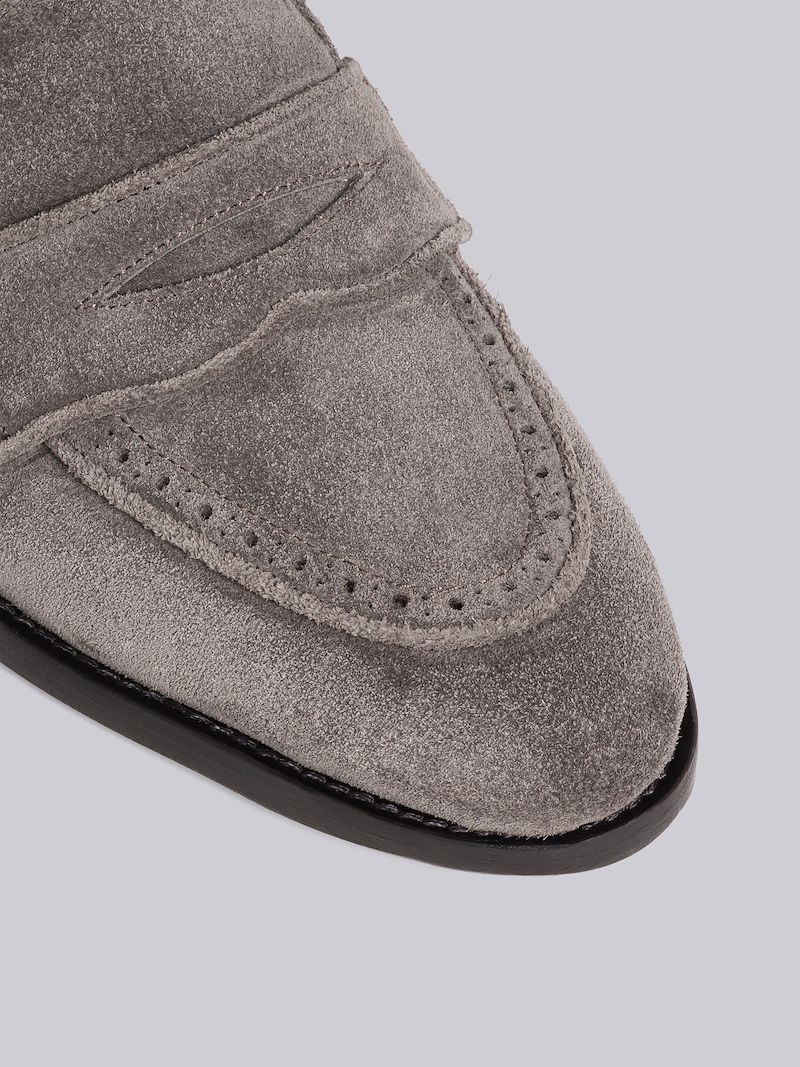 Fine Kid Suede Varsity Penny Loafer