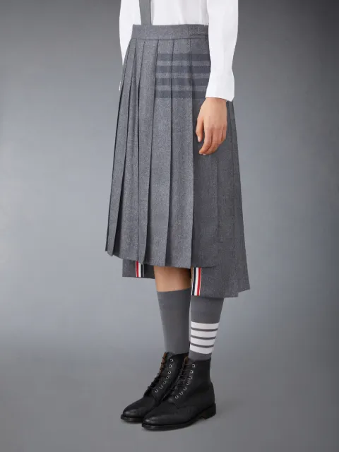 Twill Pleated Midi Skirt | Thom Browne