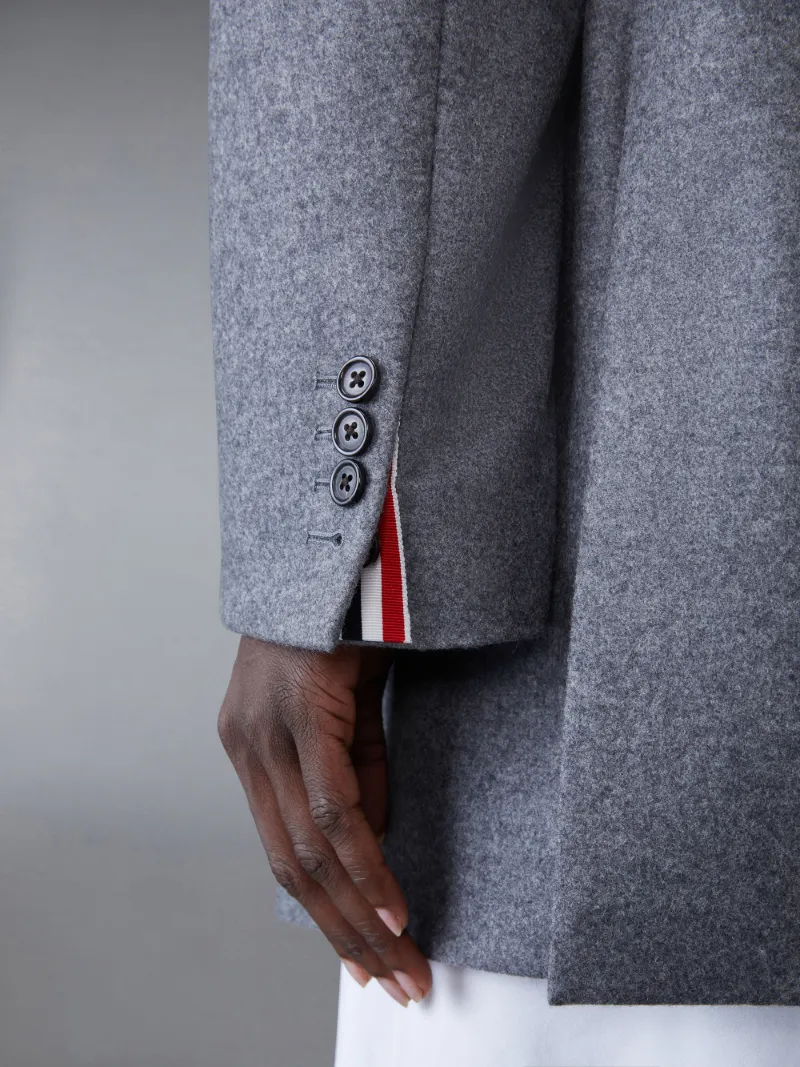 Flannel Rope Shoulder Oversized Classic Sport Coat Dress Thom Browne