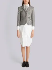 floral embroidery single breasted coat