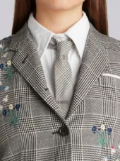 floral embroidery single breasted coat