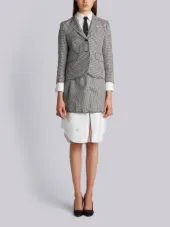 frayed checkered blazer