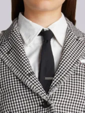 frayed checkered blazer