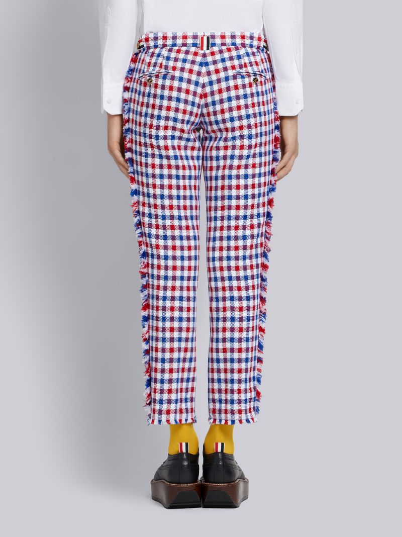 Gingham best sale skinny trousers