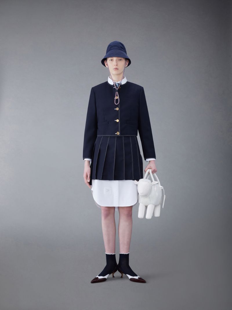 Fresco Mini Pleated Skirt | Thom Browne