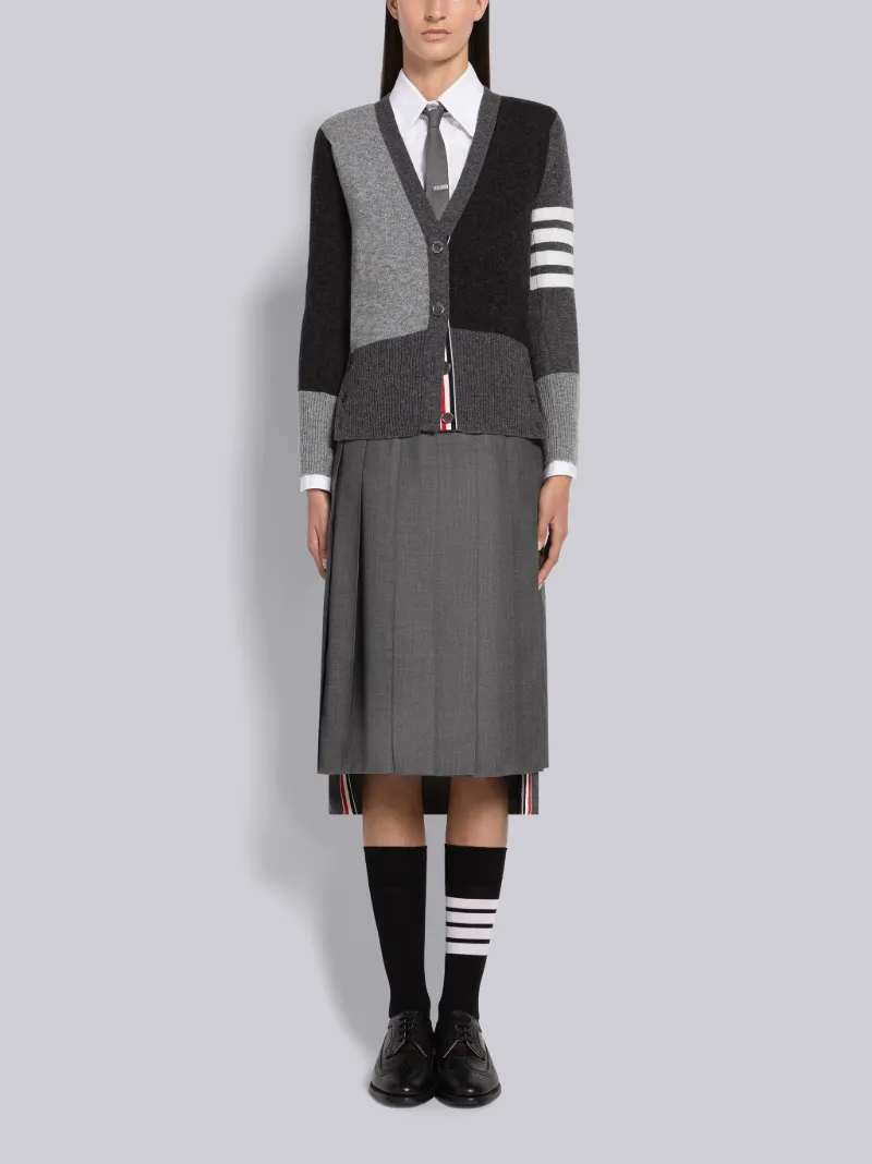 FUN-MIX CASHMERE 4-BAR V-NECK CARDIGAN