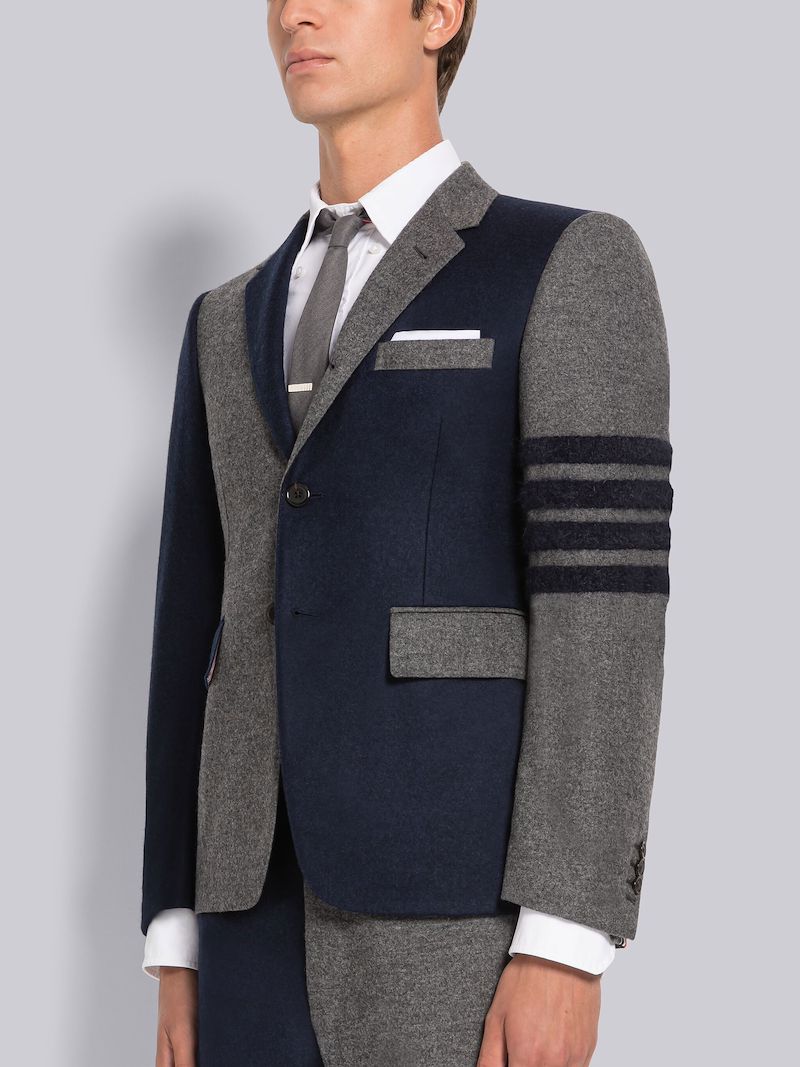 Fun-Mix Flannel 4-Bar High Armhole Sport Coat