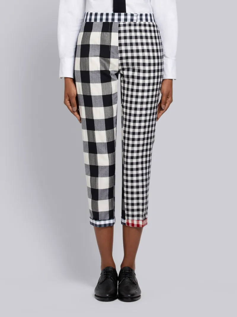 gingham skinny trousers
