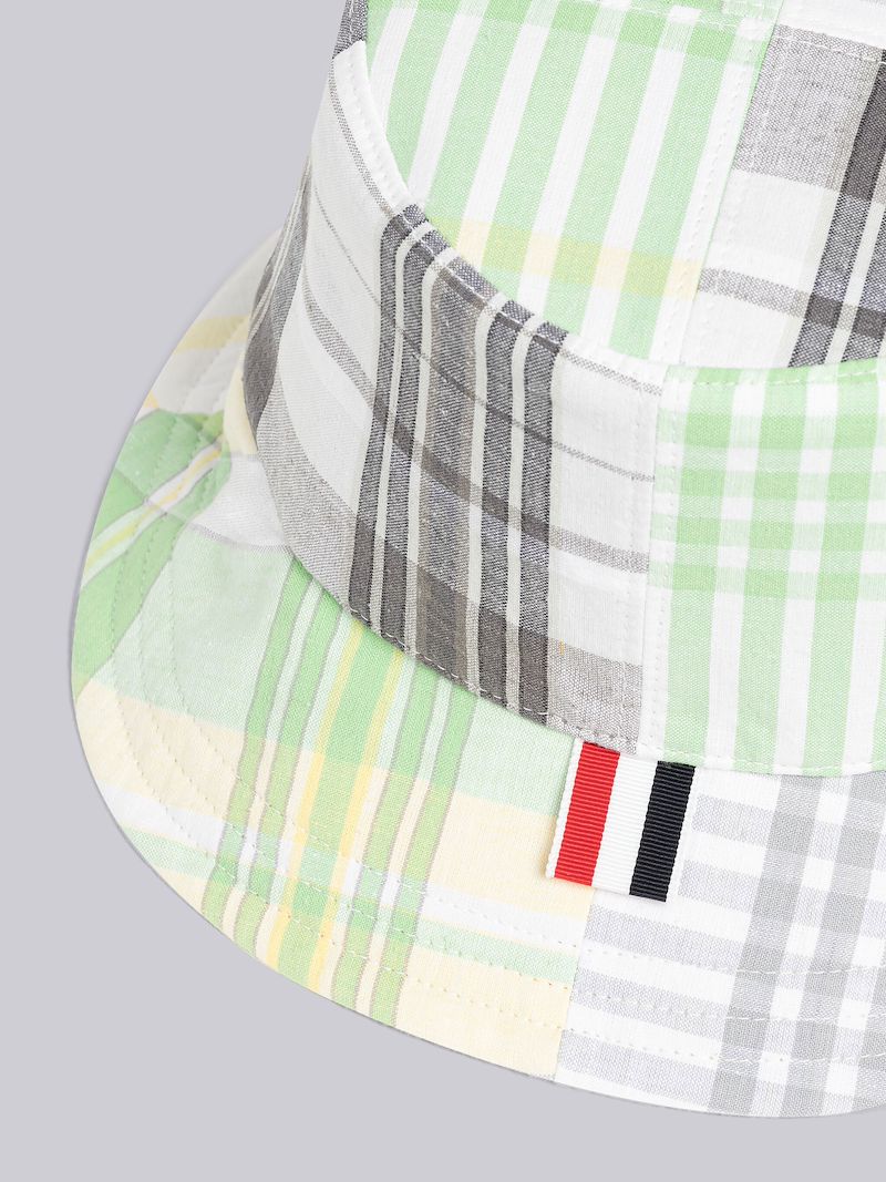 Fun-mix Hairline Check Madras Bucket Hat