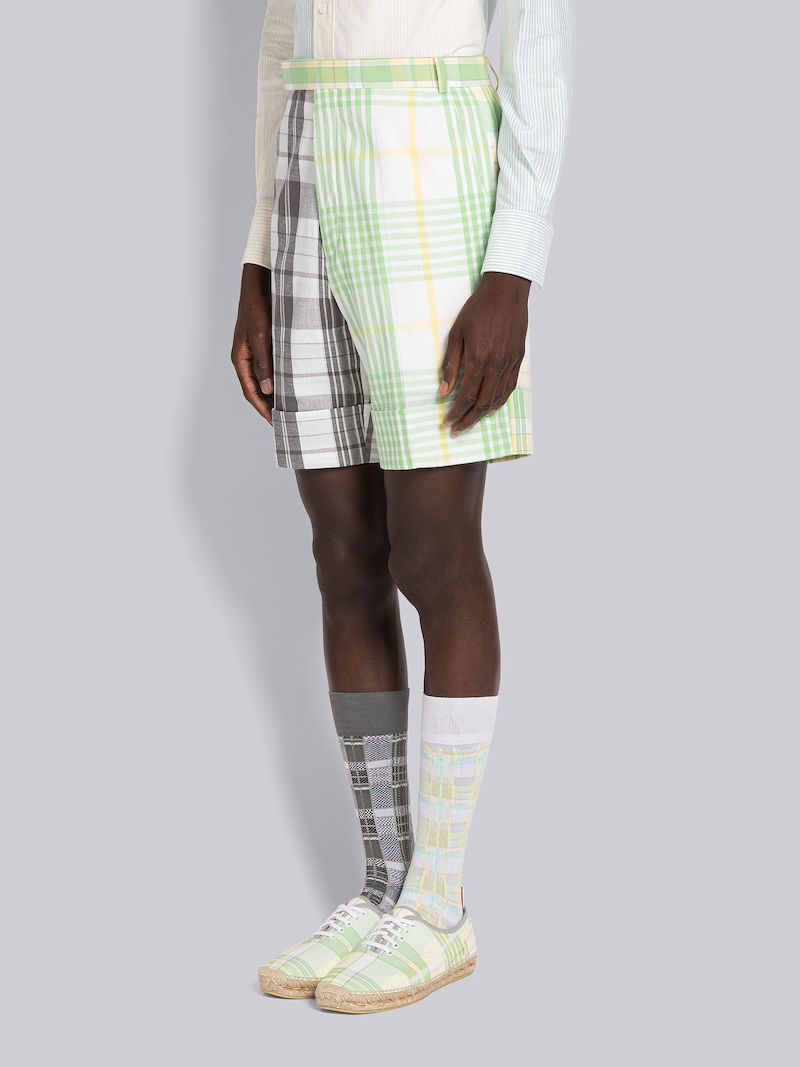 Fun-Mix Madras Check Beltloop Sack Short